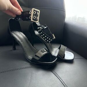 Elegant Black Ankle Strap Heels